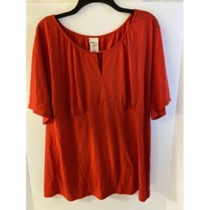 Just My Size Woman's Red  Rayon Blend Top Size 1X (16W)